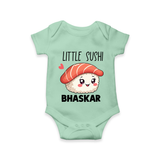Little Sushi Lover Baby Romper - MINT GREEN - New Born (Chest 14")