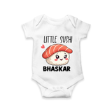 Little Sushi Lover Baby Romper - WHITE - New Born (Chest 14")