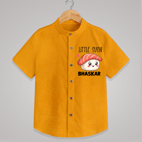 Little Sushi Lover Shirt - CHROME YELLOW - 0 - 6 Months Old (Chest 23")