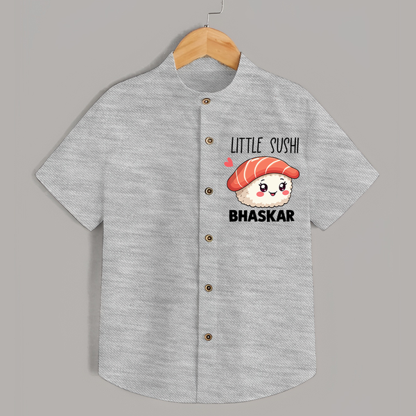 Little Sushi Lover Shirt - GREY - 0 - 6 Months Old (Chest 23")