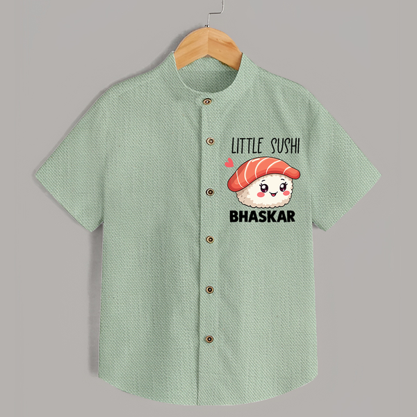 Little Sushi Lover Shirt - MINT GREEN - 0 - 6 Months Old (Chest 23")