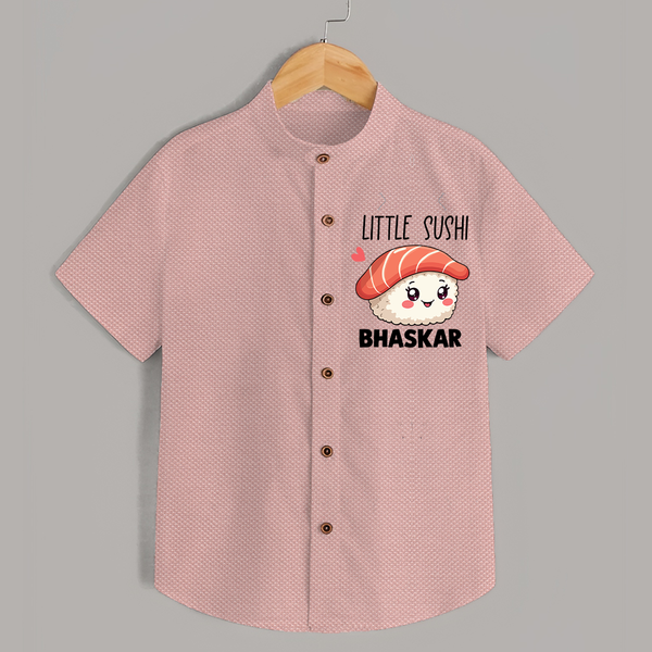 Little Sushi Lover Shirt - PEACH - 0 - 6 Months Old (Chest 23")