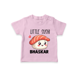 Little Sushi Lover Tshirt - BABY PINK - 0-5 Months Old (Chest 17")