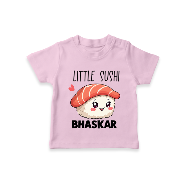 Little Sushi Lover Tshirt - BABY PINK - 0-5 Months Old (Chest 17")