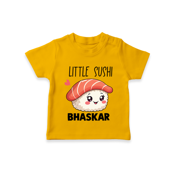 Little Sushi Lover Tshirt - CHROME YELLOW - 0-5 Months Old (Chest 17")
