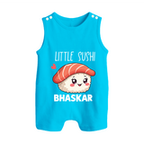 Little Sushi Lover Button Romper - SKY BLUE - New Born (Chest 18")