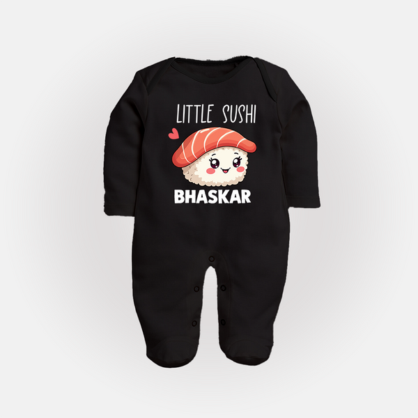Little Sushi Lover Full body suit - BLACK - New Born (Chest 7.5")