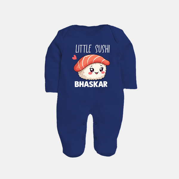 Little Sushi Lover Full body suit - NAVY BLUE - New Born (Chest 7.5")