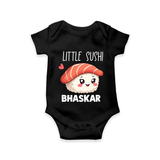 Little Sushi Lover Baby Romper - BLACK - New Born (Chest 14")