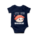 Little Sushi Lover Baby Romper - NAVY BLUE - New Born (Chest 14")
