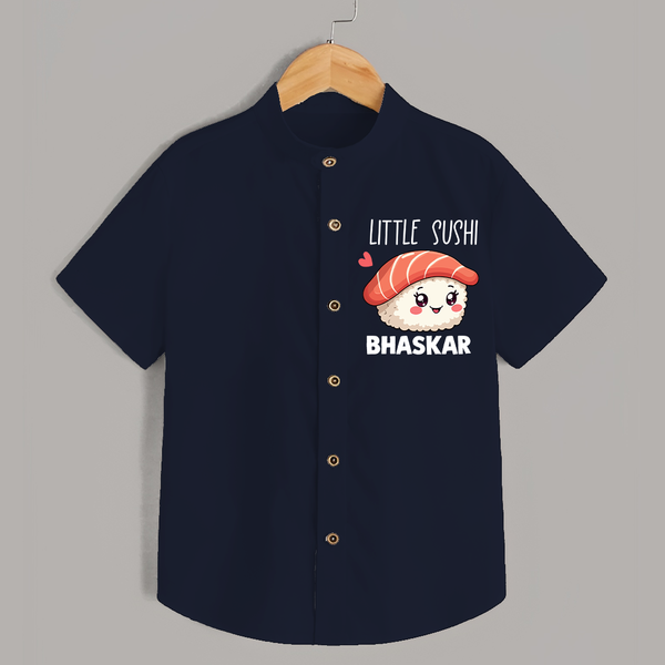 Little Sushi Lover Shirt - NAVY BLUE - 0 - 6 Months Old (Chest 23")