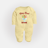 Stay Cool Ice Cream Full body suit - PASTEL YELLOW - New Born (Chest 7.5")