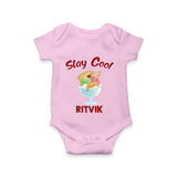 Stay Cool Ice Cream Baby Romper - BABY PINK - New Born (Chest 14")