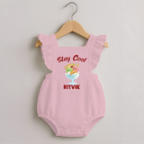Stay Cool Ice Cream Romper Frock - BABY PINK - 0 - 3 Months Old (Chest 19")