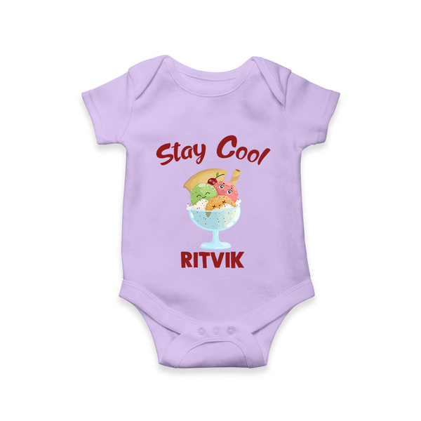 Stay Cool Ice Cream Baby Romper - LILAC - New Born (Chest 14")