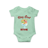 Stay Cool Ice Cream Baby Romper - MINT GREEN - New Born (Chest 14")