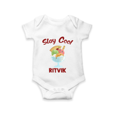 Stay Cool Ice Cream Baby Romper - WHITE - New Born (Chest 14")