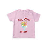 Stay Cool Ice Cream Tshirt - BABY PINK - 0-5 Months Old (Chest 17")