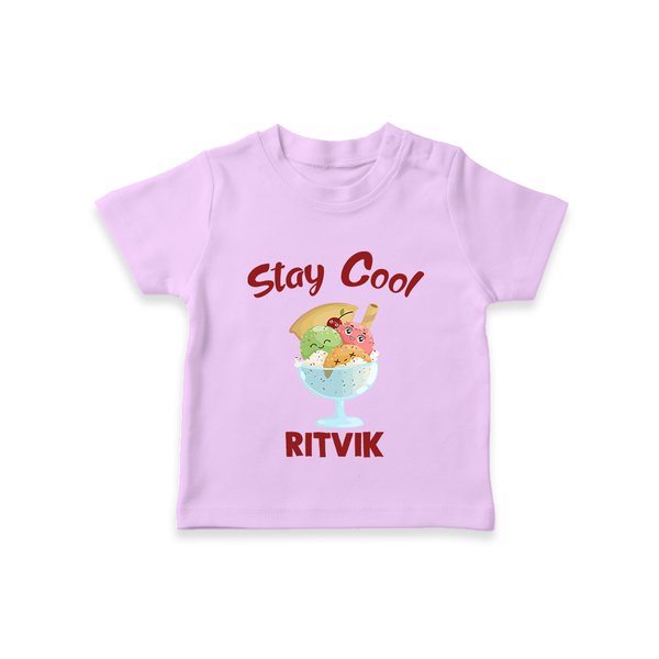 Stay Cool Ice Cream Tshirt - LILAC - 0-5 Months Old (Chest 17")