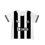 Newcastle United Inspired Kids Football T-Shirt – Black & White Stripe Fan Jersey