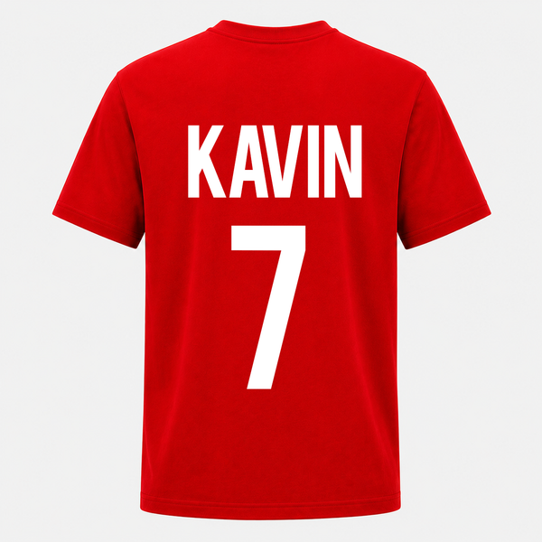 Germany Football Team Inspired Kids T-Shirt – Black Red Gold Match Jersey Design