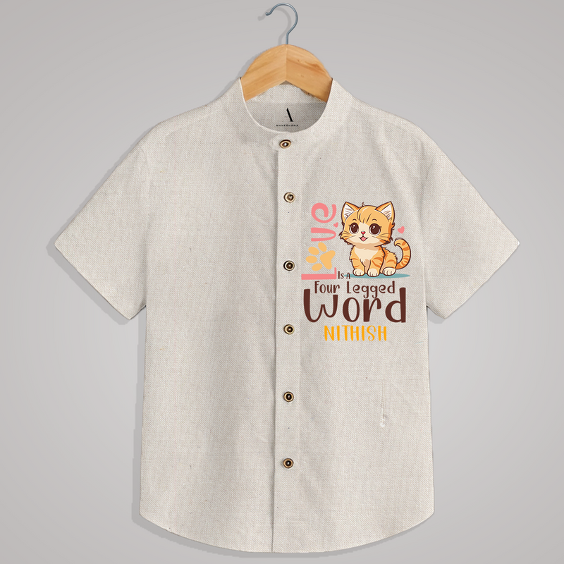 "CAT LOVE" - Quirky Casual shirt with customised name