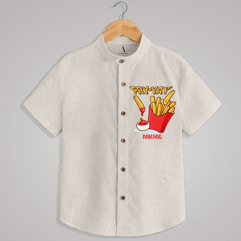 "FRY-YAY" - Quirky Casual shirt with customised name