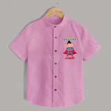Super Ganesha Shirt | Personalized Baby Shirt for Ganesha Celebration - BABY PINK - 0 - 6 Months Old (Chest 23")