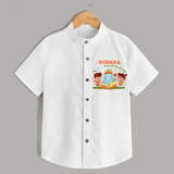 My First Ganesha Shirt | Personalized Baby Shirt for Ganesha Celebration - WHITE - 0 - 6 Months Old (Chest 23")