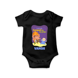 Ganpati Ka Jai-Jaikar Romper | Custom Baby Romper for Ganesha Festival - BLACK - New Born (Chest 14")