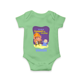 Ganpati Ka Jai-Jaikar Romper | Custom Baby Romper for Ganesha Festival - GREEN - New Born (Chest 14")