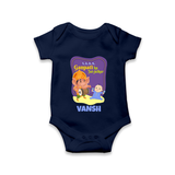 Ganpati Ka Jai-Jaikar Romper | Custom Baby Romper for Ganesha Festival - NAVY BLUE - New Born (Chest 14")