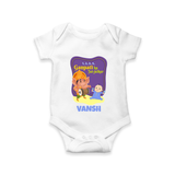 Ganpati Ka Jai-Jaikar Romper | Custom Baby Romper for Ganesha Festival - WHITE - New Born (Chest 14")