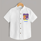 Ganpati Ka Jai-Jaikar Shirt | Custom Baby Shirt for Ganesha Festival - WHITE - 0 - 6 Months Old (Chest 23")