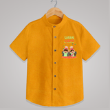 My Ganesha Has Arrived Home Shirt | Personalized Baby Shirt for Ganesha Devotees - CHROME YELLOW - 0 - 6 Months Old (Chest 23")
