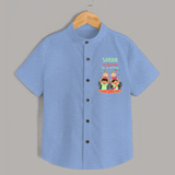My Ganesha Has Arrived Home Shirt | Personalized Baby Shirt for Ganesha Devotees - SKY BLUE - 0 - 6 Months Old (Chest 23")