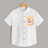 Ganesha My Guiding Light Shirt | Personalized Baby Shirt for Ganesha Devotees - WHITE - 0 - 6 Months Old (Chest 23")