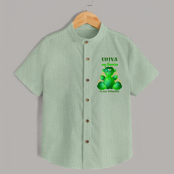 My Ganesha is Eco-Friendly Shirt | Custom Baby Shirt for Eco-Conscious Ganesha Lovers - MINT GREEN - 0 - 6 Months Old (Chest 23")