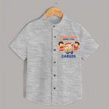 Ganapati Bappa Superstar Shirt | Custom Baby Shirt for Ganesha Celebration - GREY - 0 - 6 Months Old (Chest 23")