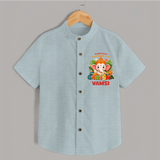Auspicious Beginnings with Ganesha Shirt | Custom Baby Shirt for Ganesha Celebration - ARCTIC BLUE - 0 - 6 Months Old (Chest 23")