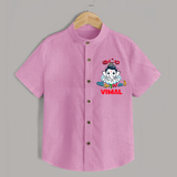 Kutty Vinayagar Shirt | Personalized Baby Shirt for Ganesha Celebration - BABY PINK - 0 - 6 Months Old (Chest 23")
