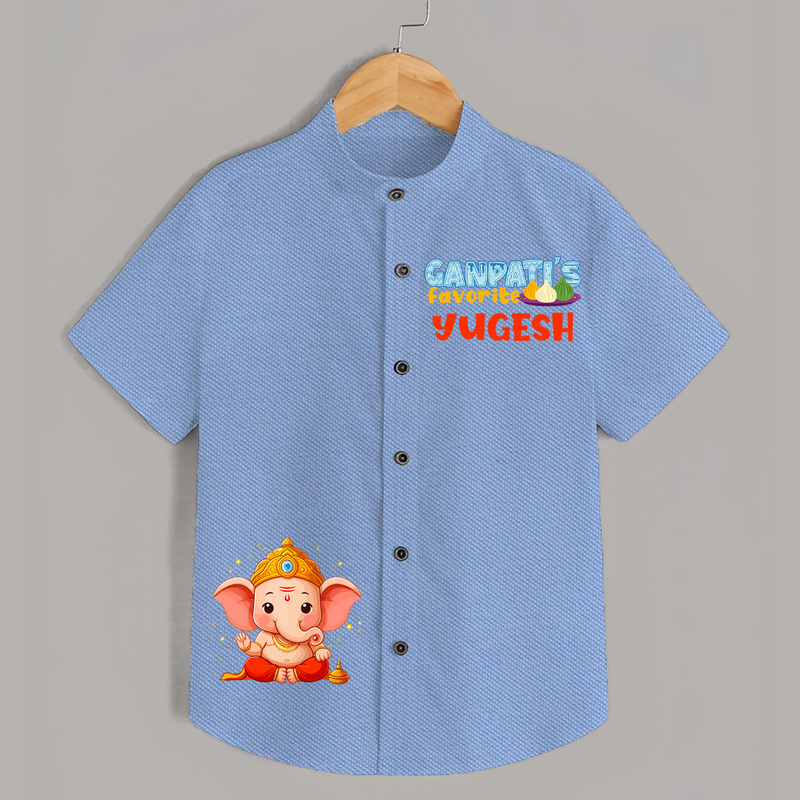Ganpati's Favourite Shirt | Custom Shirt for Ganesha Devotees - SKY BLUE - 0 - 6 Months Old (Chest 23")