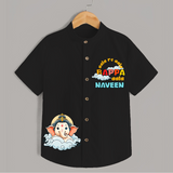 Ganesha Has Come Shirt | Custom Shirt for Ganesha Celebration - BLACK - 0 - 6 Months Old (Chest 23")