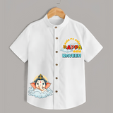 Ganesha Has Come Shirt | Custom Shirt for Ganesha Celebration - WHITE - 0 - 6 Months Old (Chest 23")