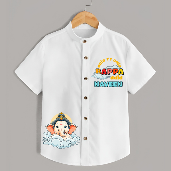 Ganesha Has Come Shirt | Custom Shirt for Ganesha Celebration - WHITE - 0 - 6 Months Old (Chest 23")
