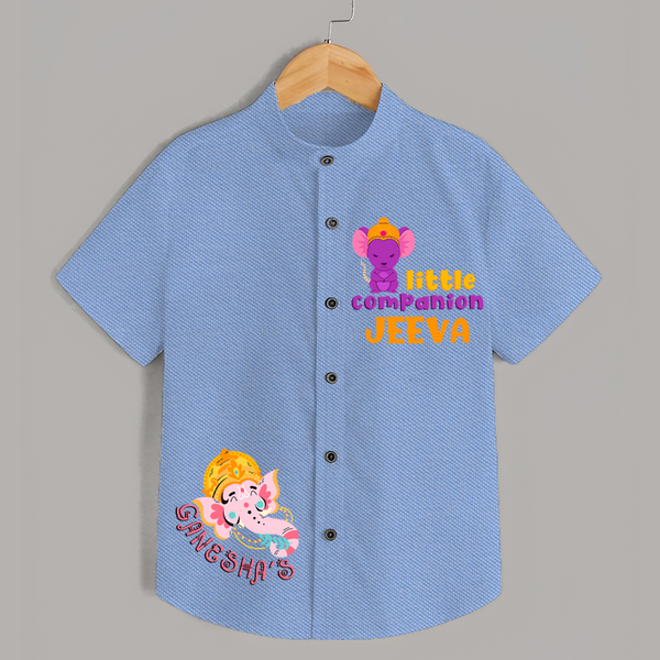 Little Companion Shirt | Personalized Shirt for Ganesha Devotees - SKY BLUE - 0 - 6 Months Old (Chest 23")