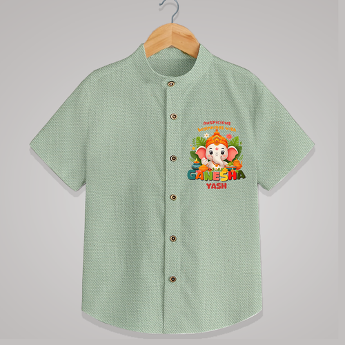 Auspicious Beginnings With Ganesha - Customized Shirt For Kids