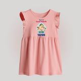 My First Ganesh Chaturthi Celebration Baby Frock | Personalized Baby Frock for the Festival - BABY PINK - 0 - 3 Months Old (Chest 17")