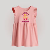 My First Ganesh Festival Baby Frock | Custom Baby Frock to Celebrate Ganesh Chaturthi - BABY PINK - 0 - 3 Months Old (Chest 17")