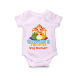 Ganpati's Favorite Modaks - Customized Romper For Kids - LILAC - 0 - 3 Months Old (Chest 16")